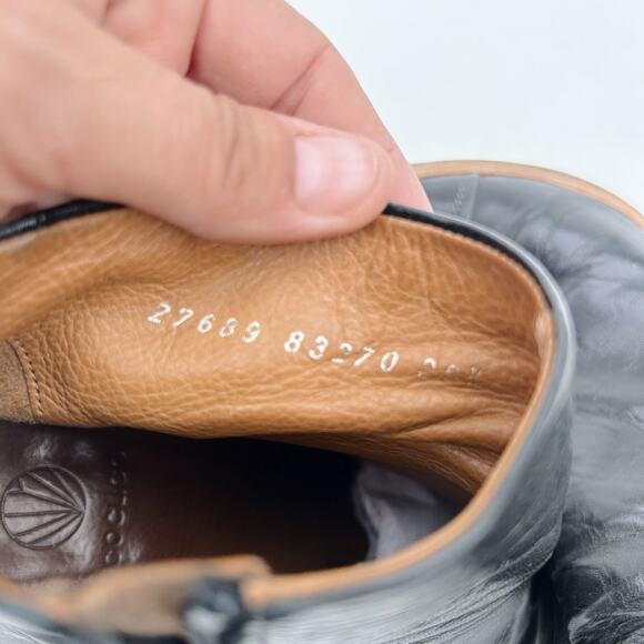 Coclico Celie Black Leather Ankle Boot Block Chunky Wooden 6.5 Heel 36.5 - Picture 9 of 10